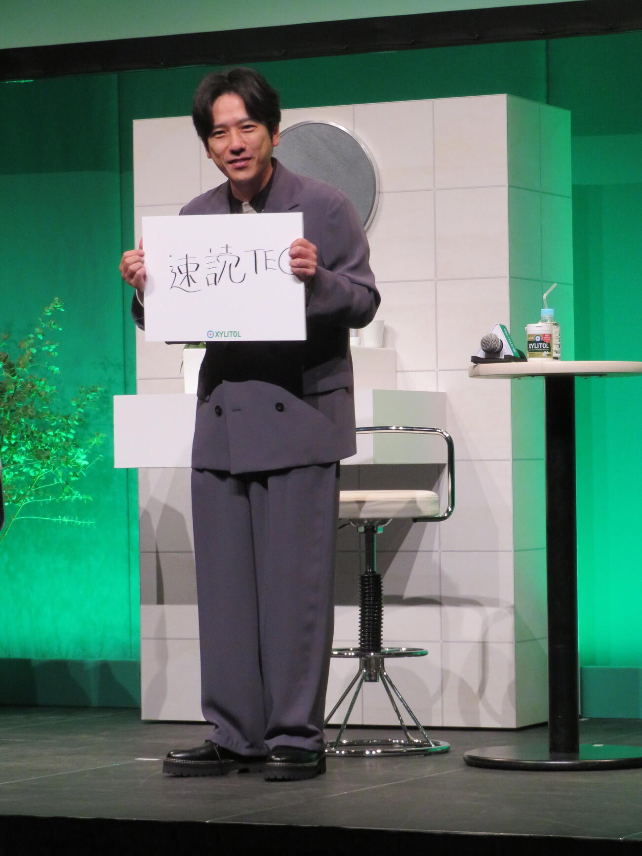 ロッテ・キシリトール30周年新戦略＆新CM発表会に出席した二宮和也（撮影・村上幸将）
