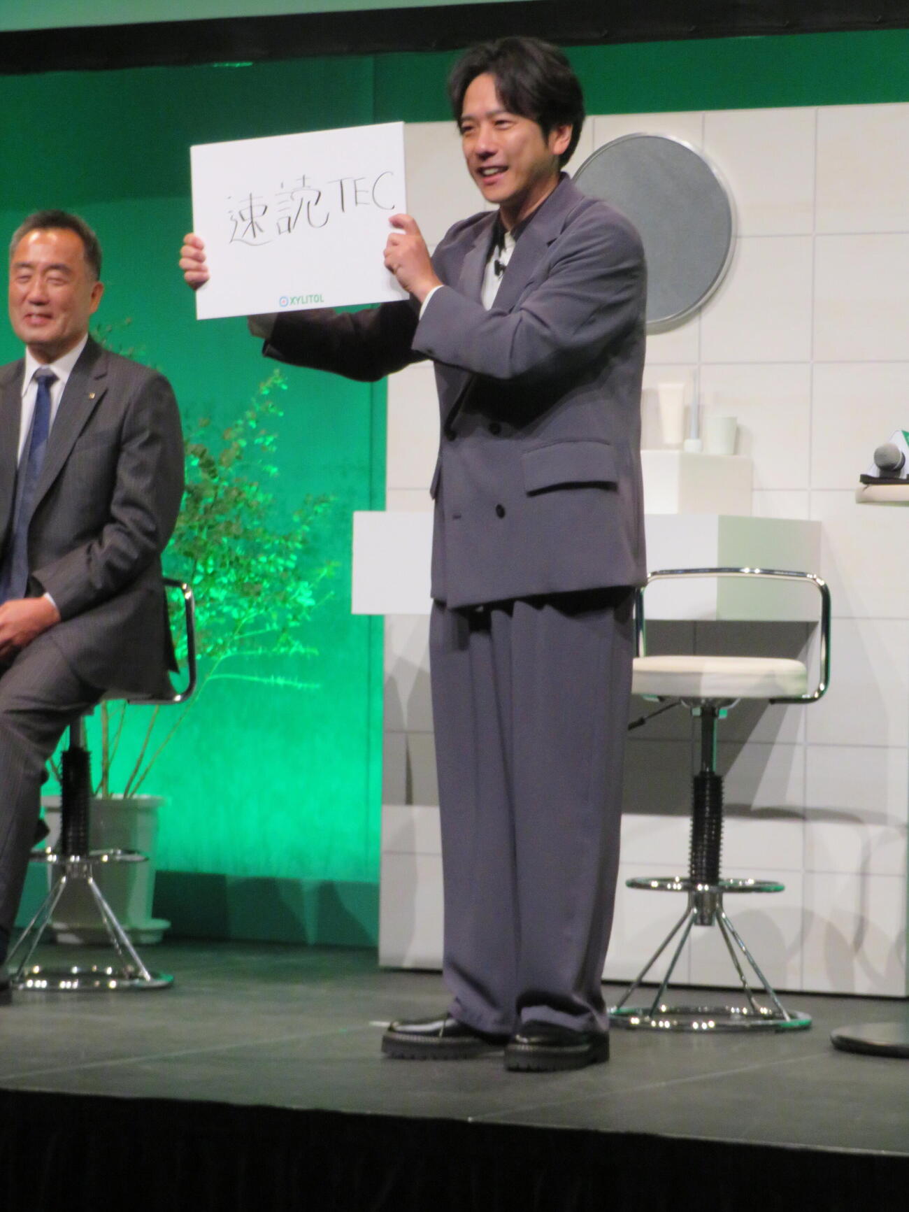ロッテ・キシリトール30周年新戦略＆新CM発表会に出席した二宮和也（撮影・村上幸将）
