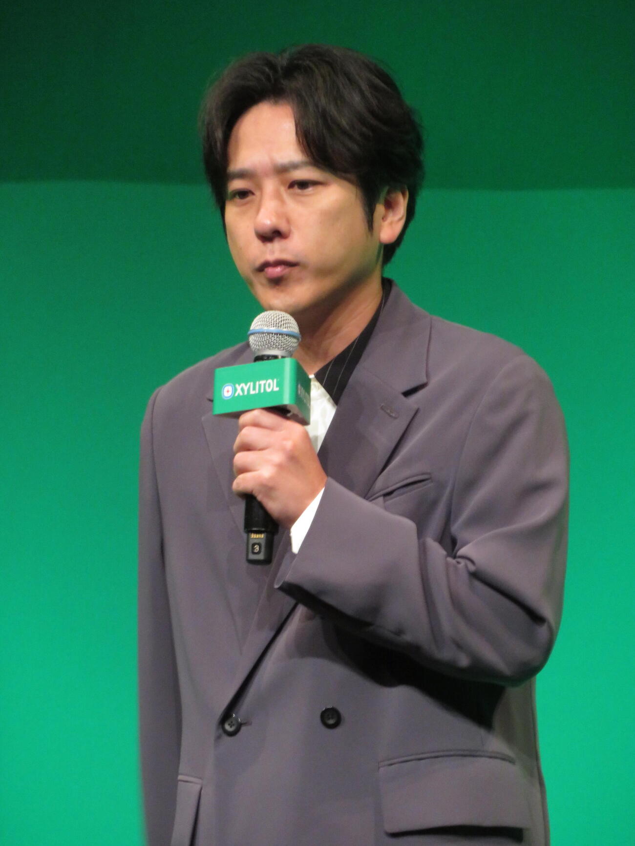 ロッテ・キシリトール30周年新戦略＆新CM発表会に出席した二宮和也（撮影・村上幸将）