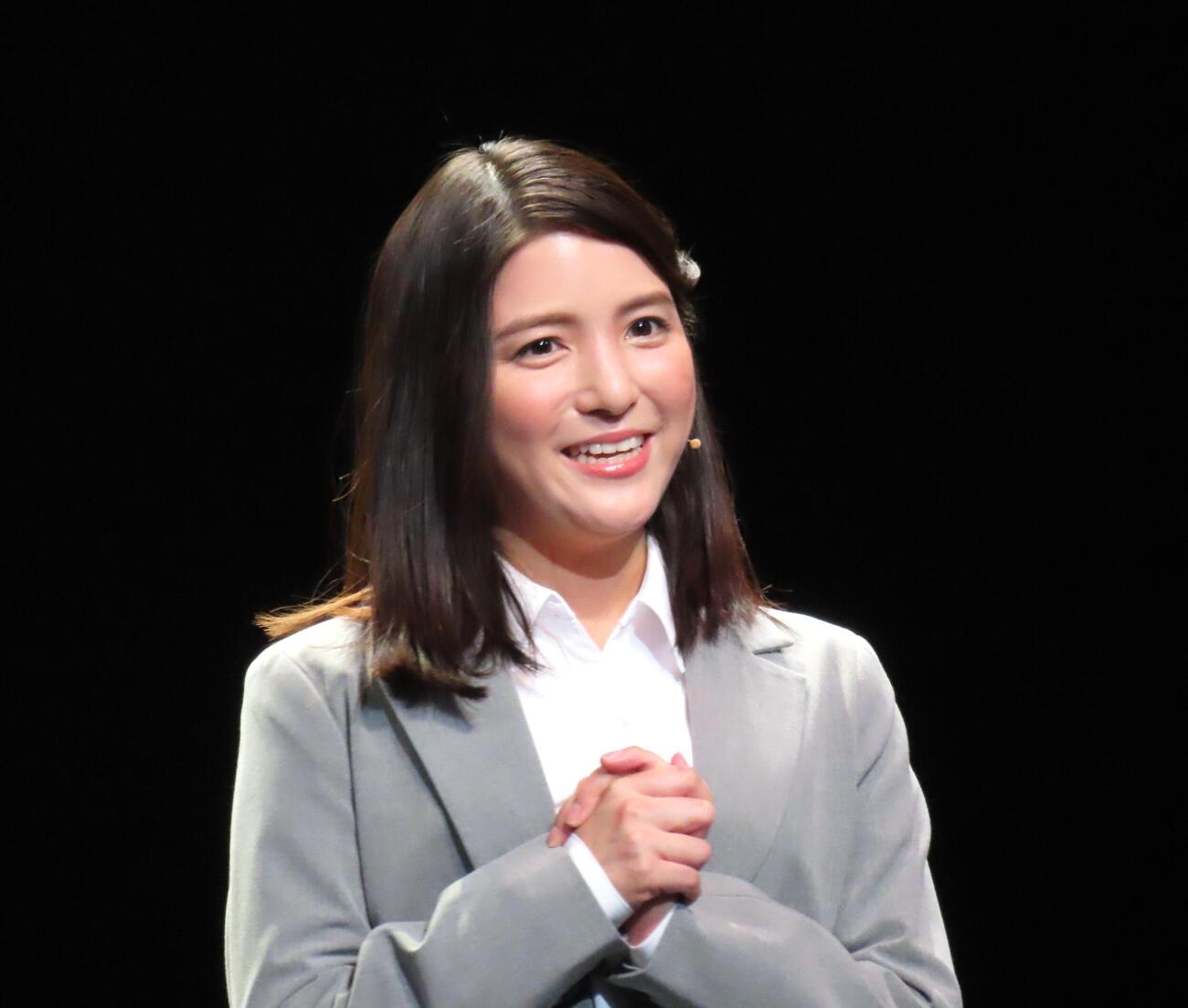 舞台「ノッキンオン・ロックドア　THE STAGE」（6日開始、東京・EXシアター有明など）取材会及び公開ゲネプロに出席した川島海荷（撮影・会田京叶）