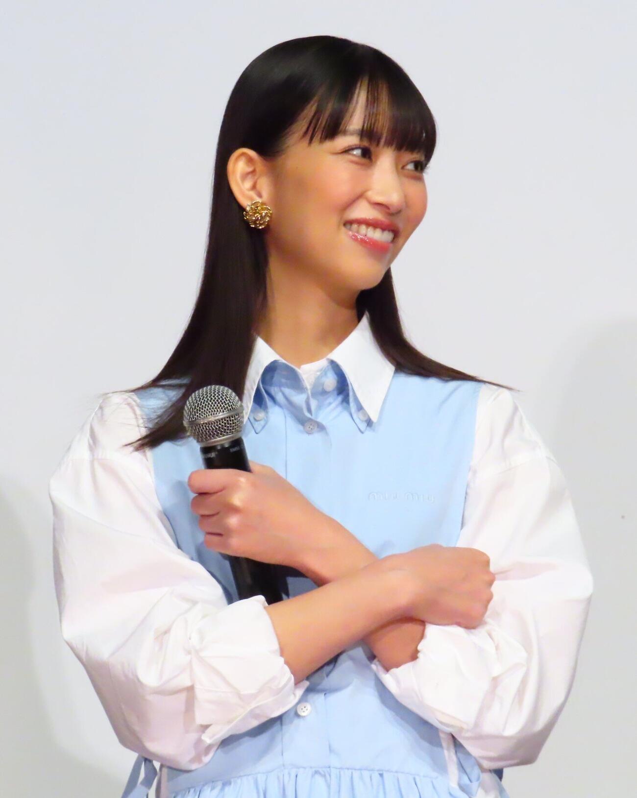「見上げてごらん」完成披露上映会に登壇した森川葵