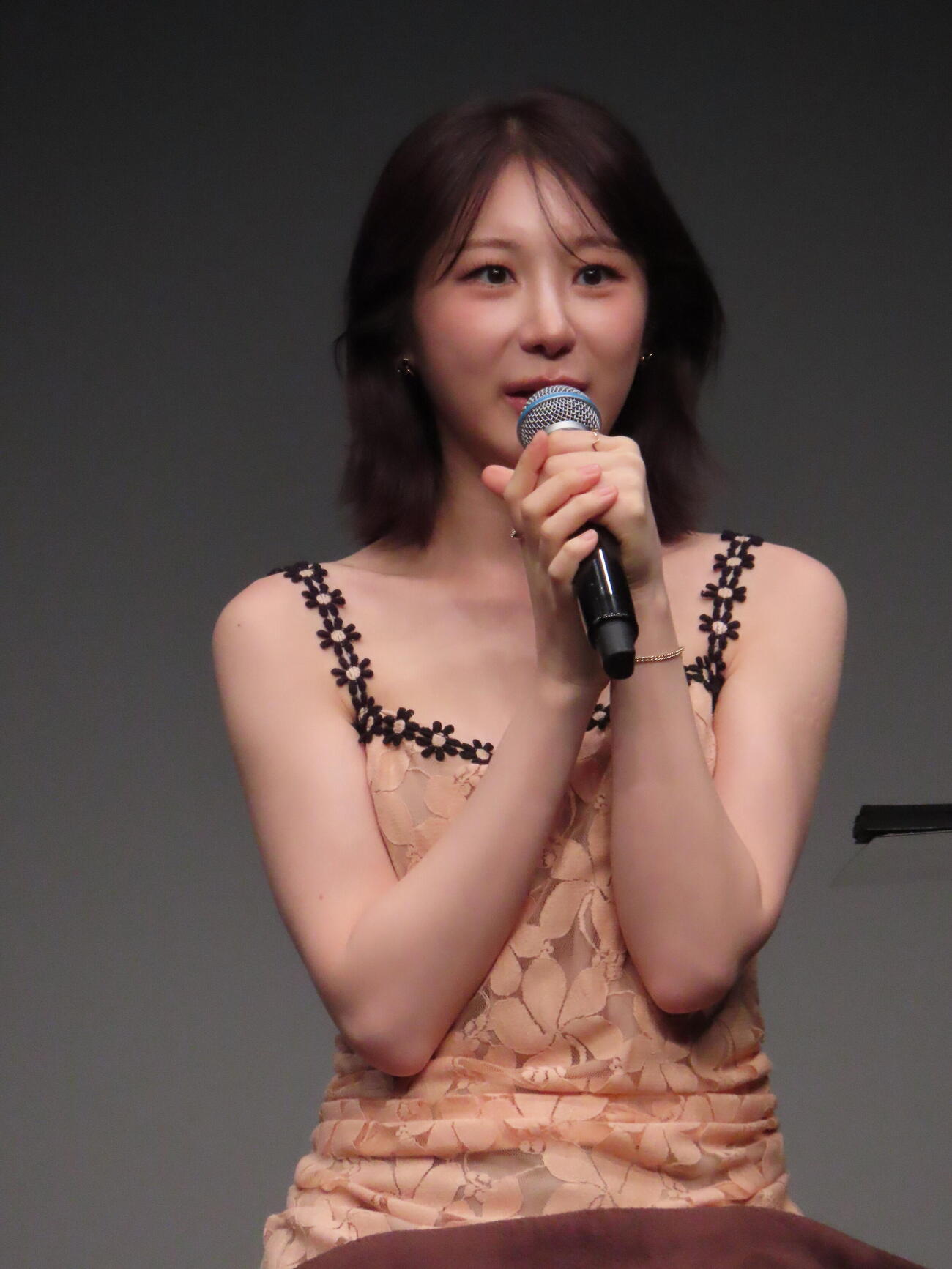 日本デビュー記者発表会を行ったイ・チェヨン（撮影・鎌田良美）