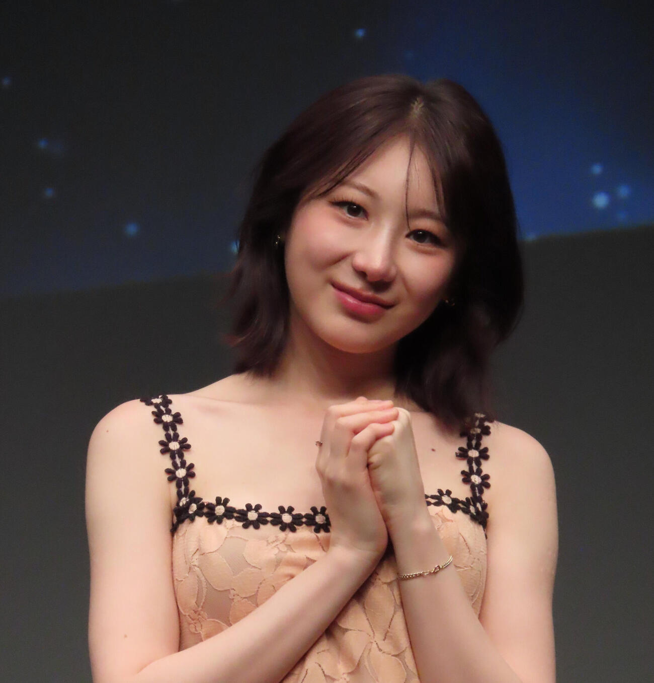 日本デビュー記者発表会を行ったイ・チェヨン（撮影・鎌田良美）