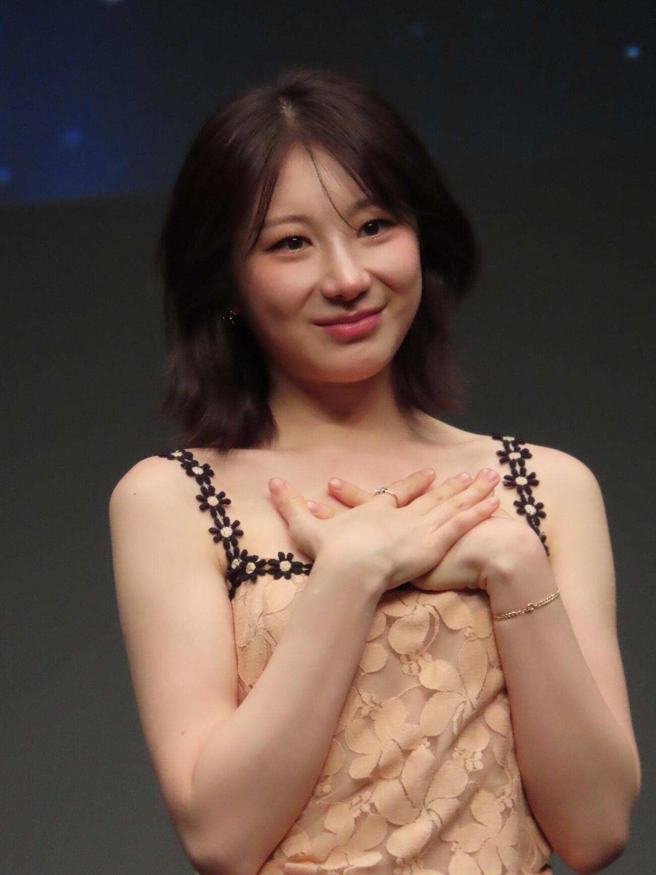 日本デビュー記者発表会を行ったイ・チェヨン（撮影・鎌田良美）
