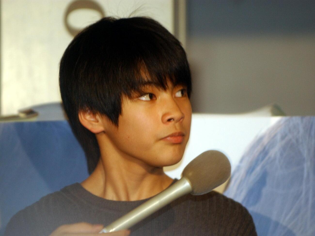第57回カンヌ映画祭史上最年少で最優秀男優賞を受賞した柳楽優弥（05年05月撮影）