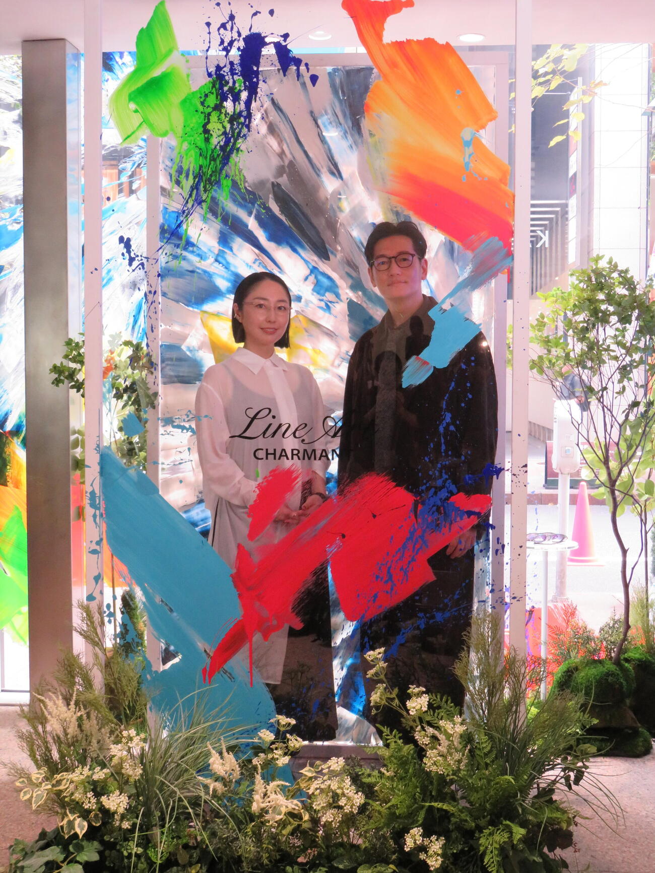 「CHARMANT 70th Anniversary Event」に出席した井浦新と佐々木香菜子氏（撮影・村上幸将）