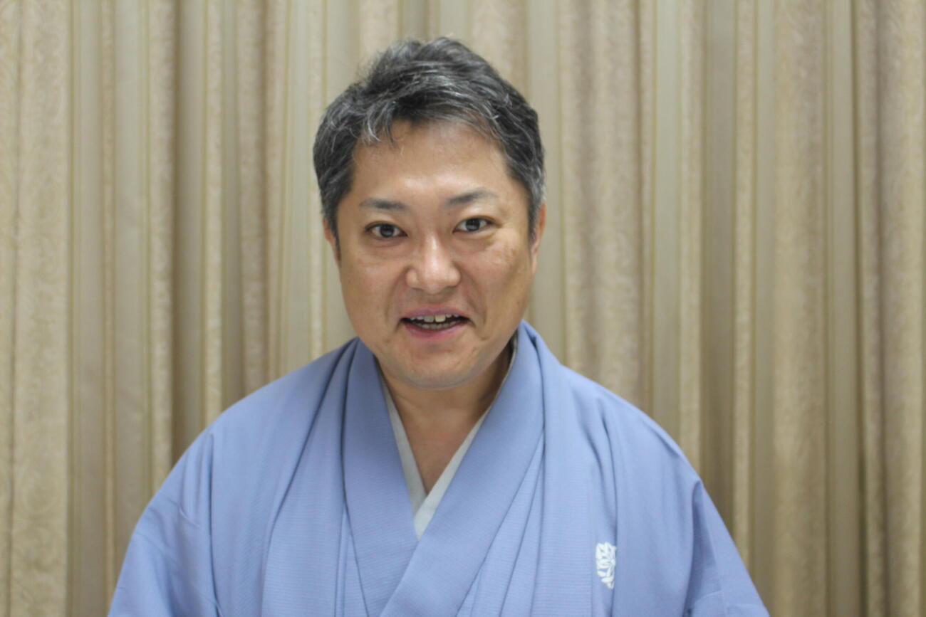 思いを語る林家染丸（撮影・三宅敏）