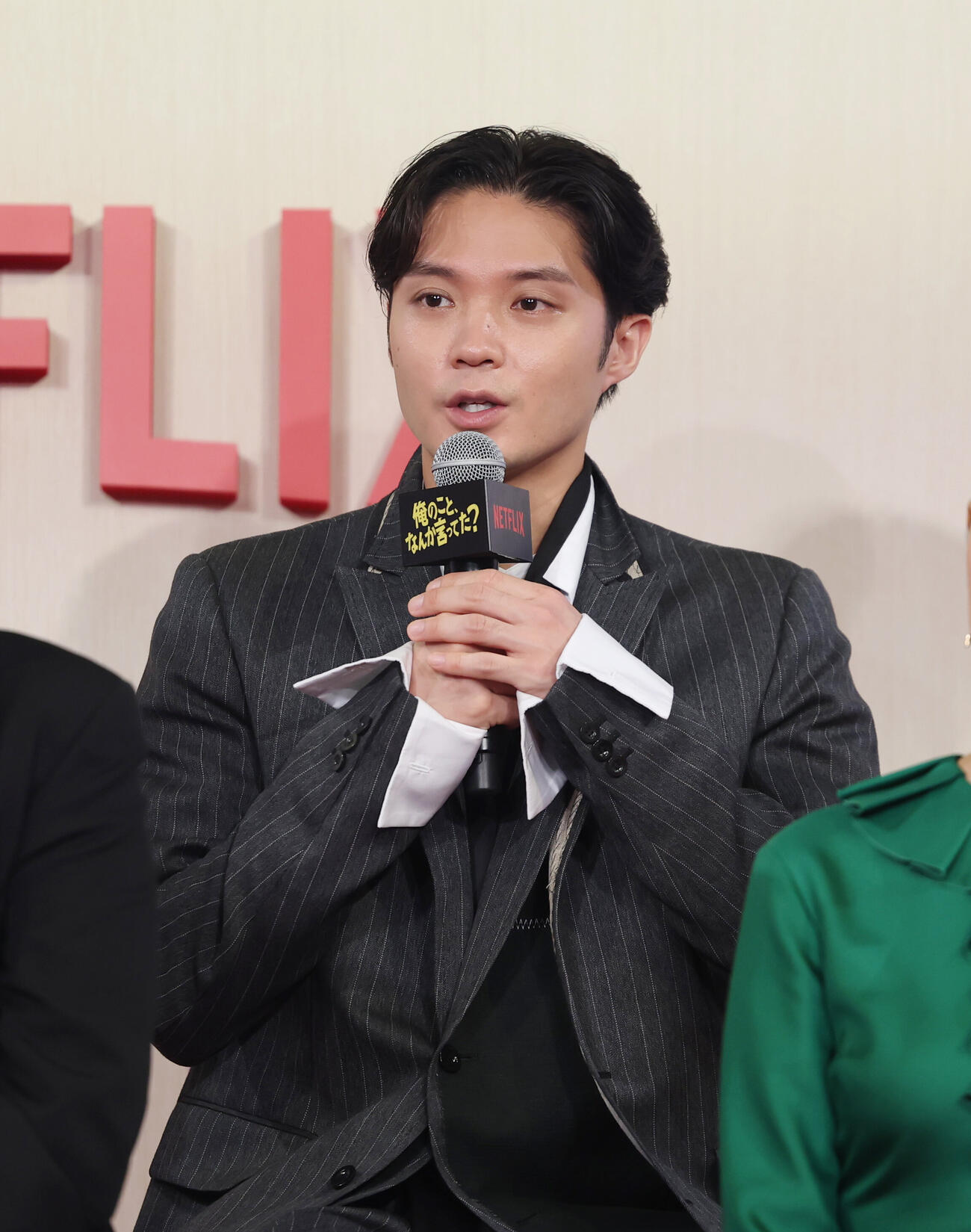 完成報告会イベントに登壇し話をする磯村勇斗（撮影・増田悦実）