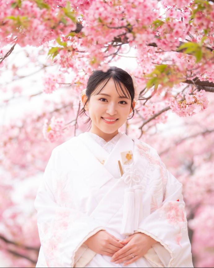 白打ち掛け姿で結婚報告（内田眞由美のXから）