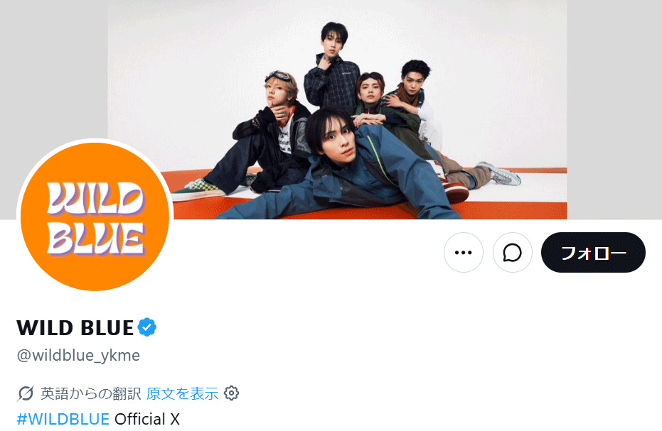 「WILD BLUE」の公式Xから