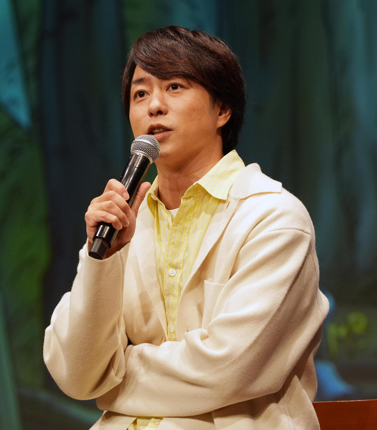 トークする櫻井翔（撮影・小島史椰）