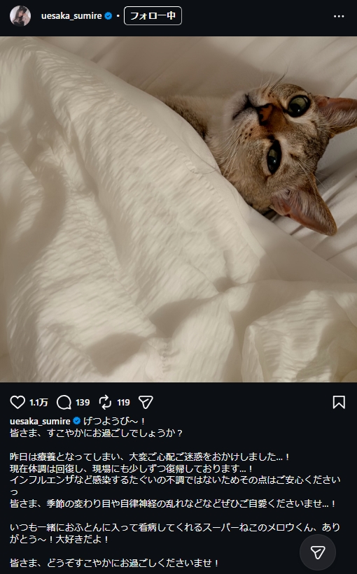 上坂すみれのインスタグラムから