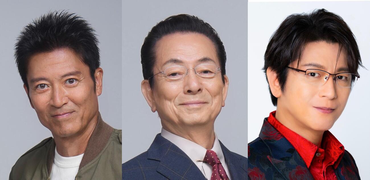 テレビ朝日系「相棒　season25」に出演する、左から寺脇康文、水谷豊、及川光博