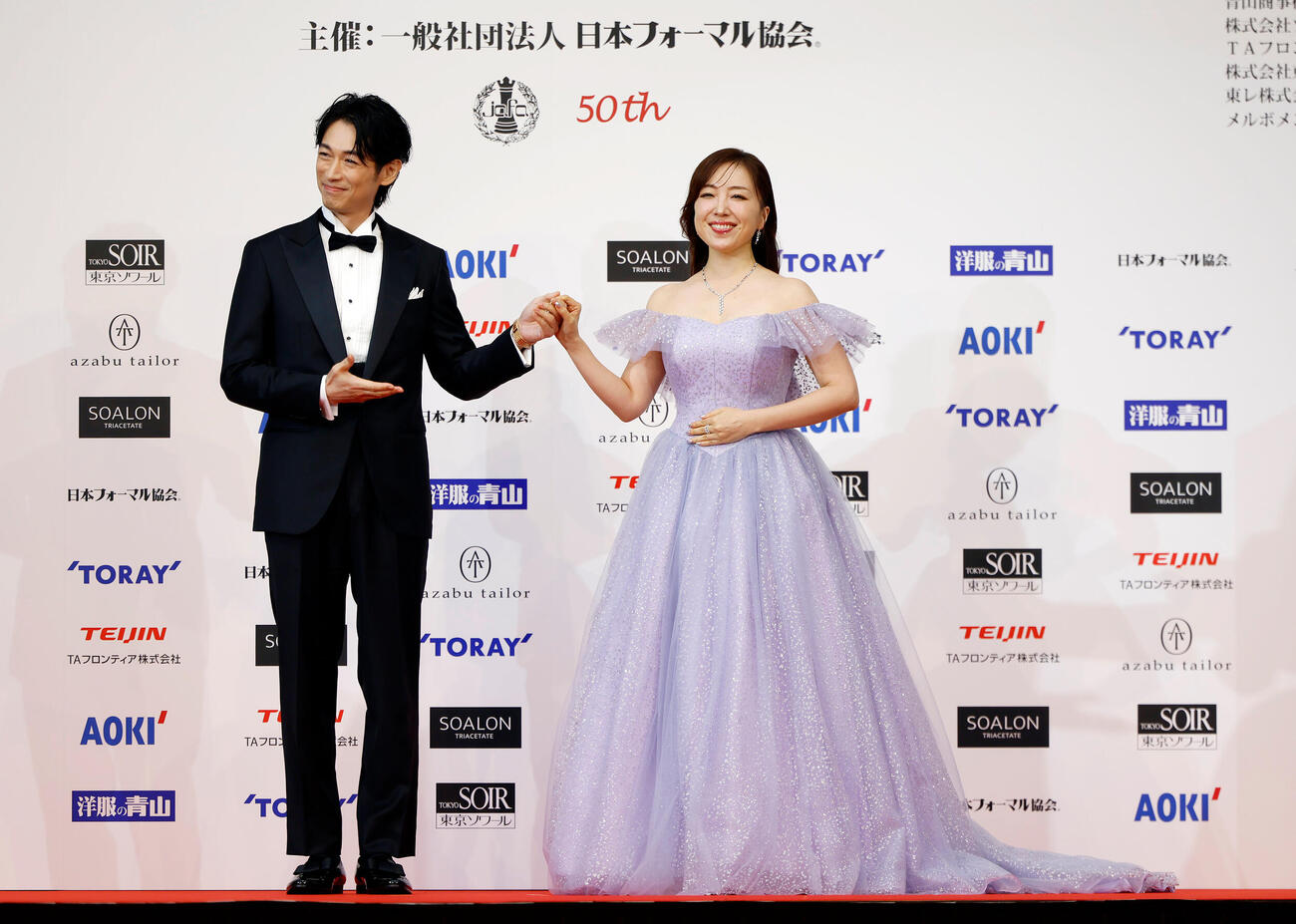 登壇したディーン・フジオカ（左）と平原綾香（撮影・山本朝陽）
