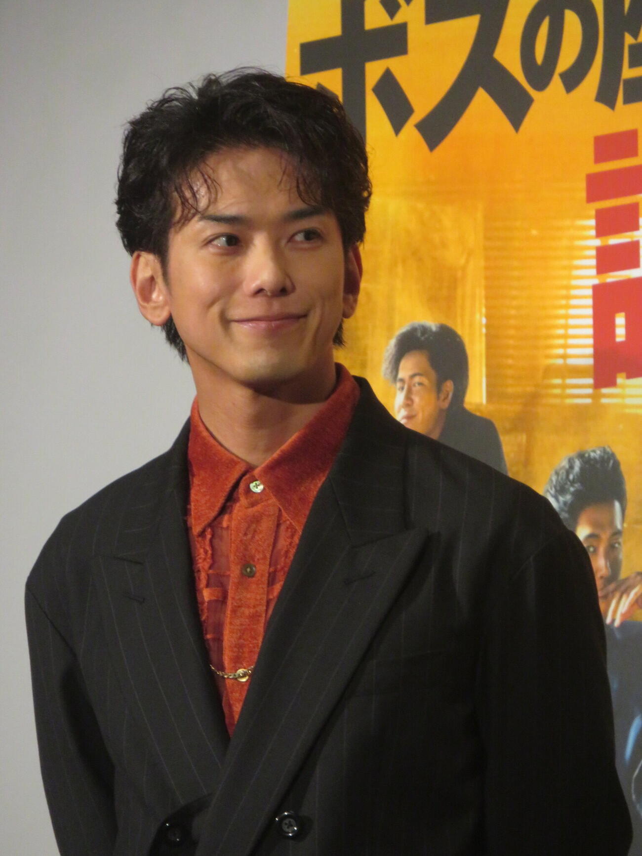 韓国映画「BOSS／ボス」吹替版完成披露プレミアに出席したじん（撮影・川田和博）