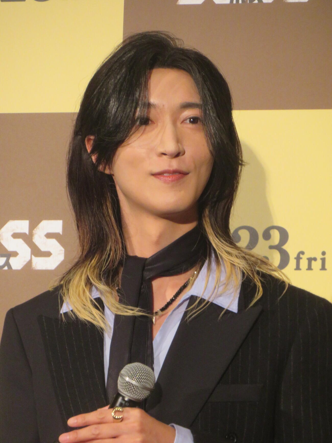 韓国映画「BOSS／ボス」吹替版完成披露プレミアに出席したサカイJr．（撮影・川田和博）