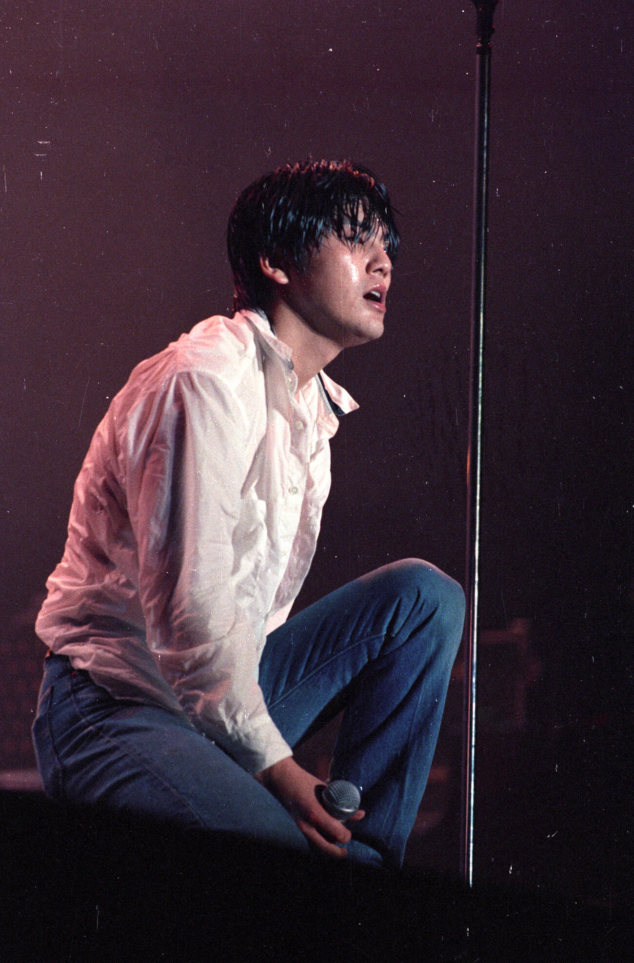 東京ドームでコンサートを行う尾崎豊さん（1988年9月撮影）