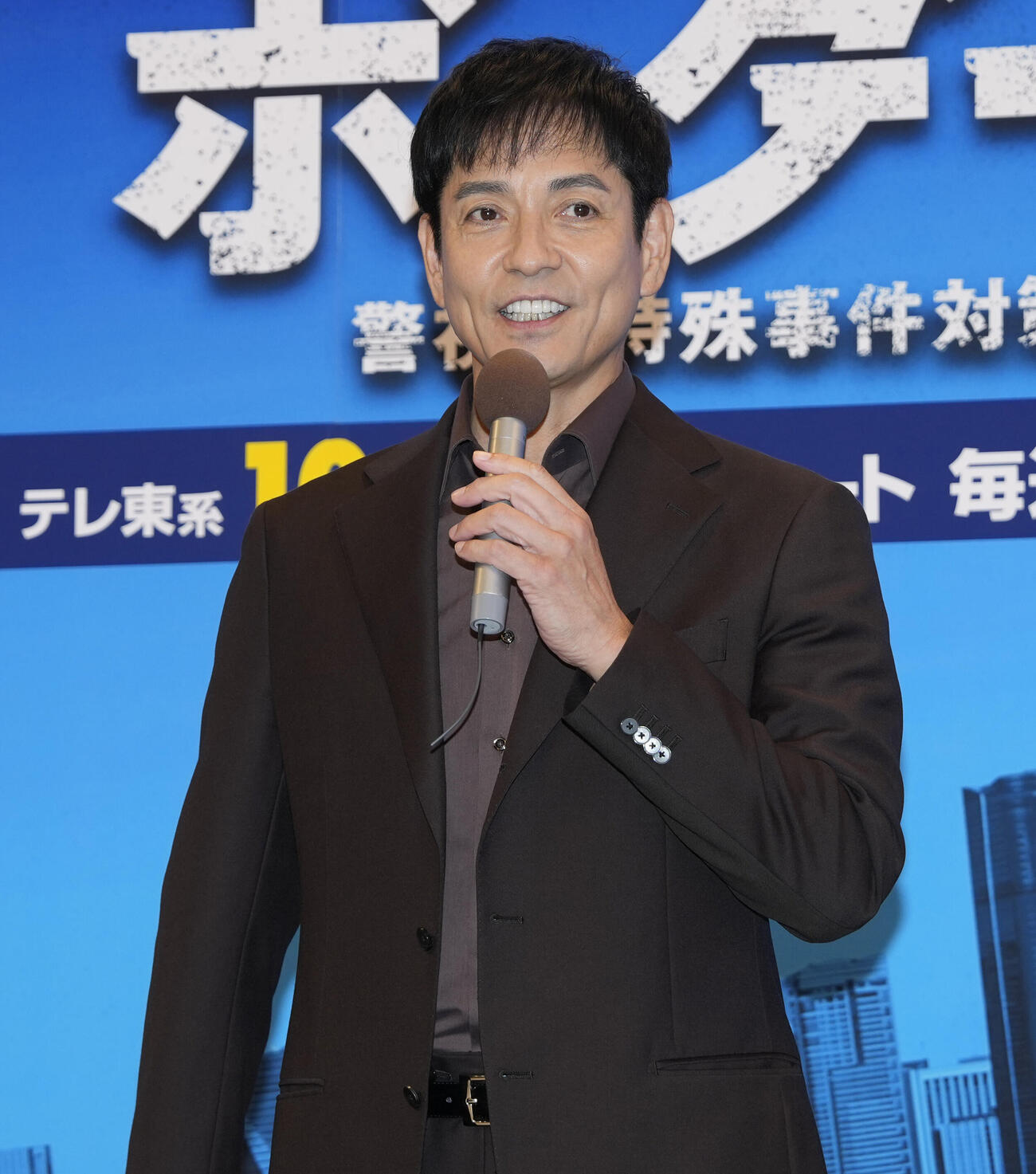 ドラマ「ボーダーズ警視庁特殊事件対策班」記者会見に登壇する沢村一樹（撮影・小島史椰）