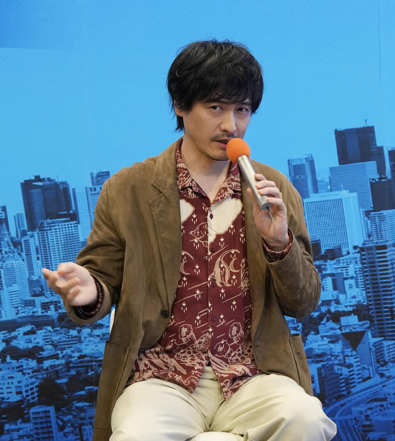 ドラマ「ボーダーズ警視庁特殊事件対策班」記者会見でトークする中村俊介（撮影・小島史椰）