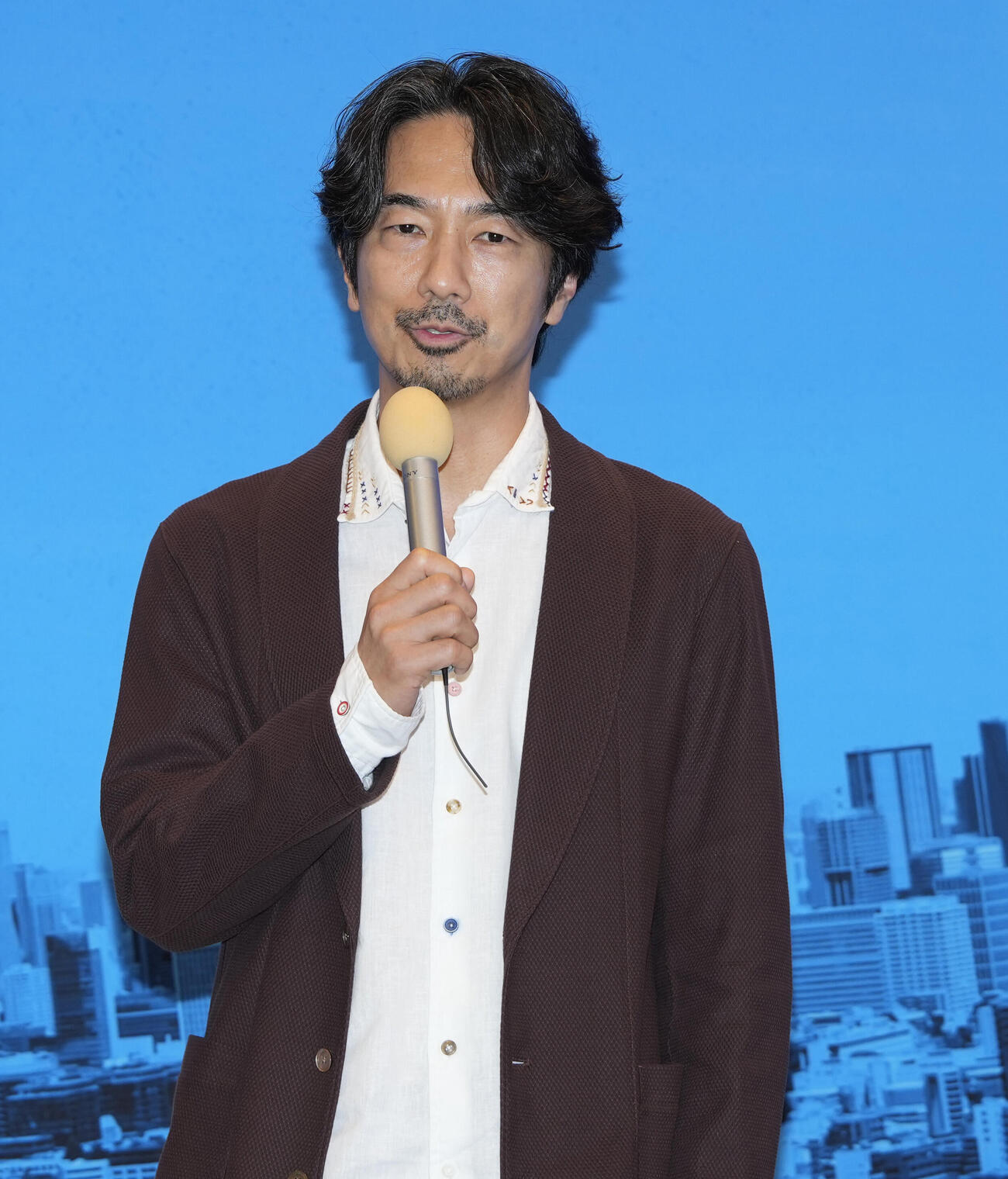 ドラマ「ボーダーズ警視庁特殊事件対策班」記者会見に登壇する眞島秀和（撮影・小島史椰）