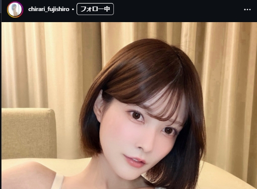 藤白ちらりのインスタグラムから