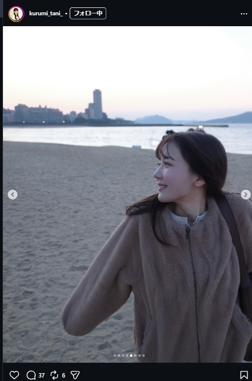 テレビ朝日・谷胡桃アナのインスタグラムから