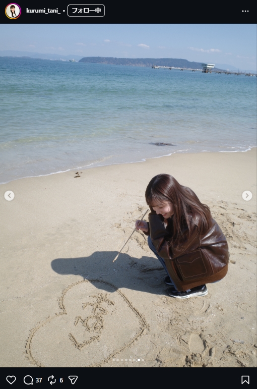テレビ朝日・谷胡桃アナのインスタグラムから