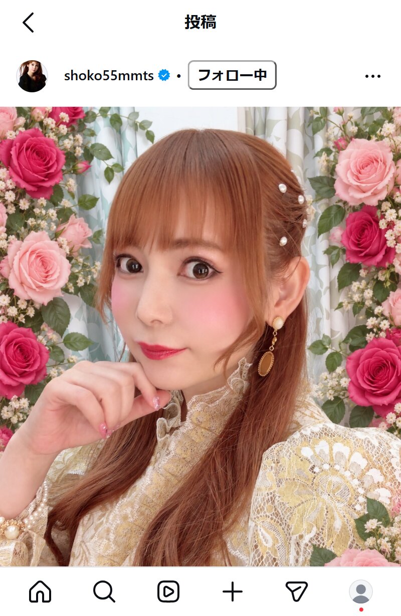 中川翔子のインスタグラムから