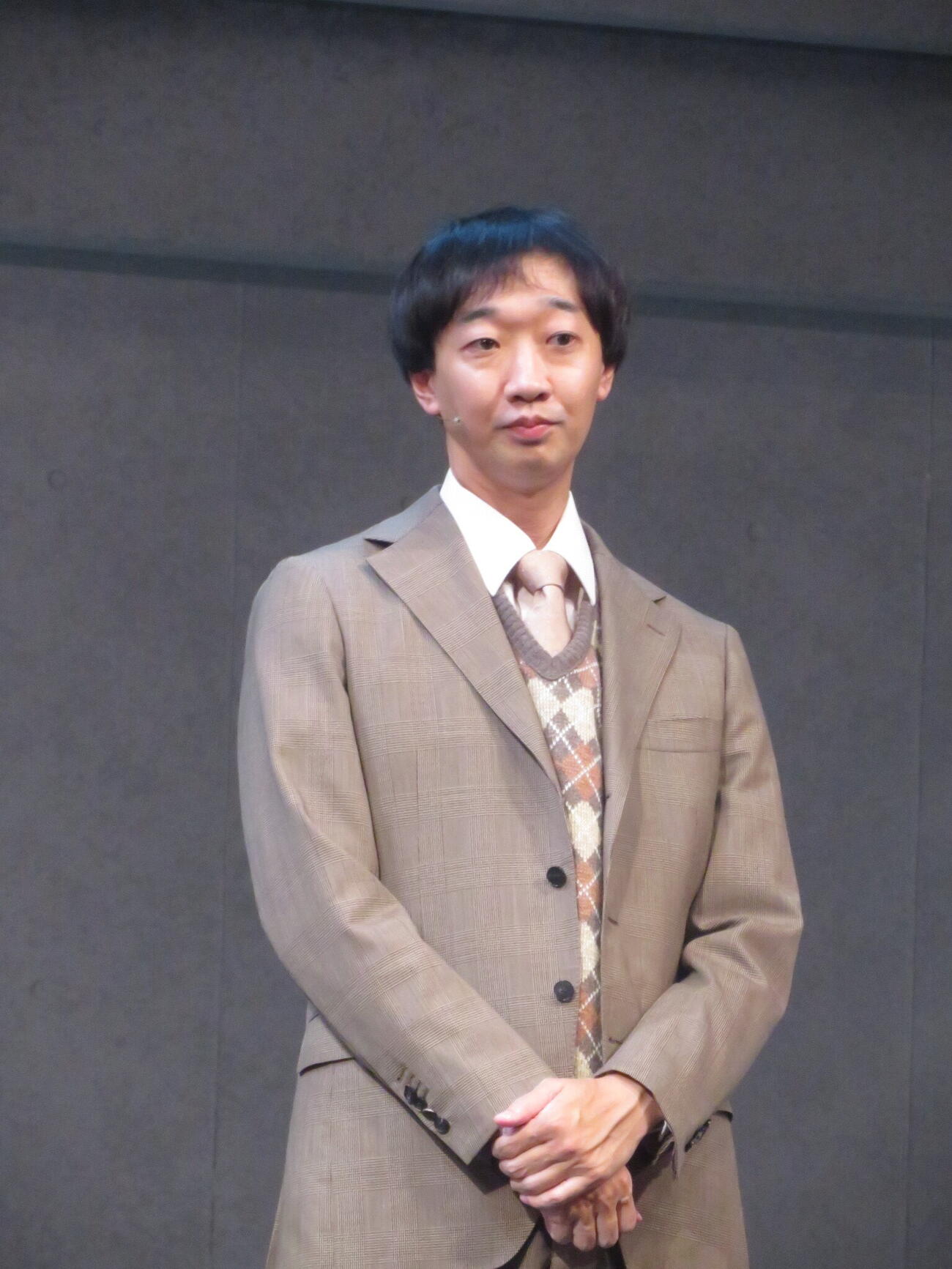 舞台「二階堂朝陽は助けに来る」の取材会に出席した大水洋介