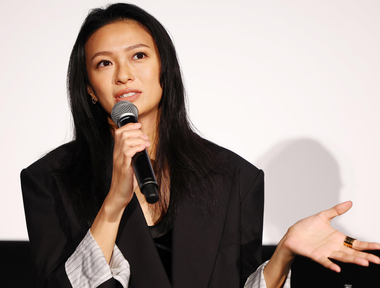 テレビ朝日の新ドラマ「あにいもうと」のイベントに登場した榮倉奈々（撮影・野上伸悟）