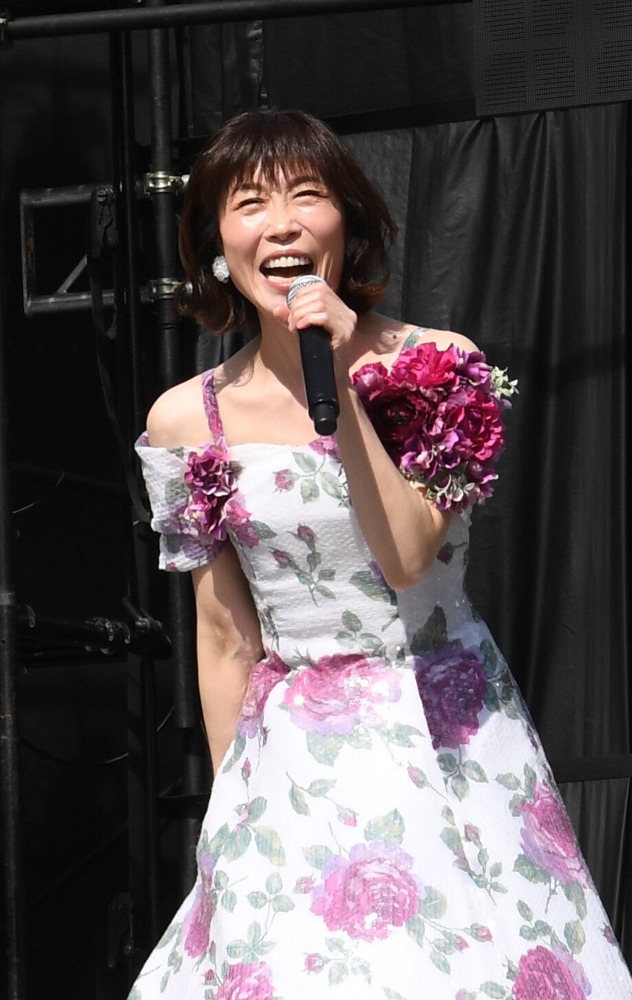 名古屋まつりに参加した水森かおり（撮影・松本久）