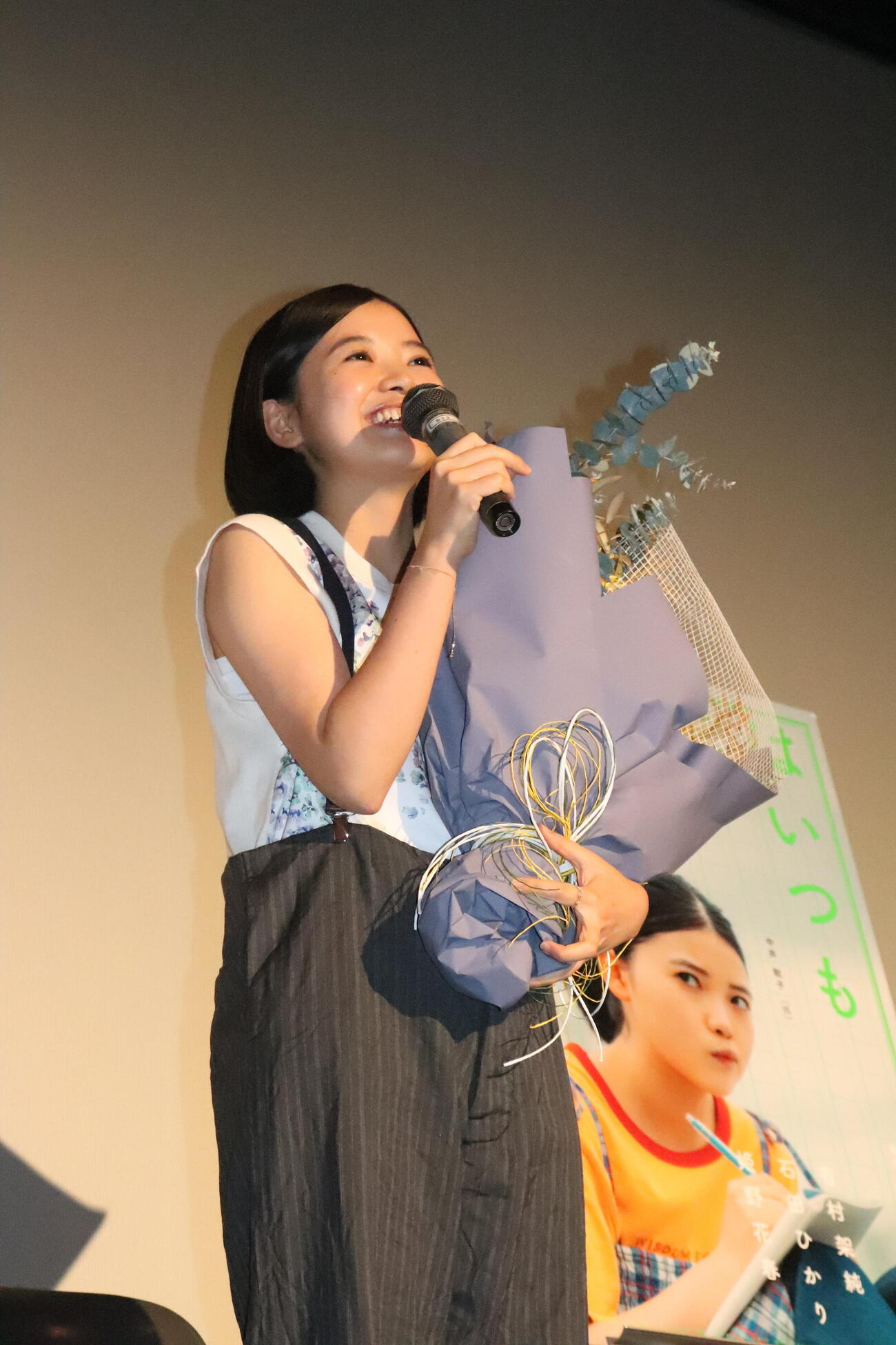 映画「さとこはいつも」ティーチイン付上映に登壇した姫野花春
