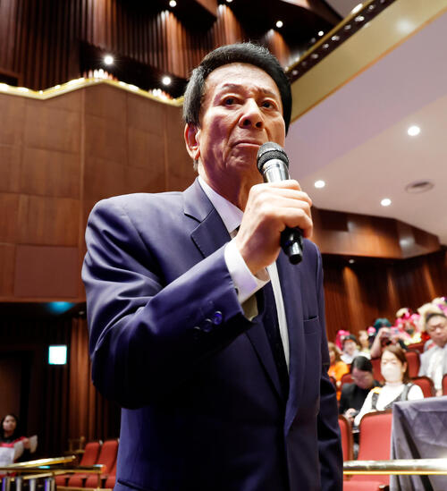 特殊詐欺被害防止啓発プログラムで杉良太郎の呼びかけ「あなたは絶対にだまされる！」