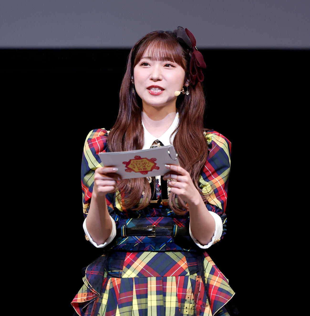 登壇したAKB48の山内瑞葵（撮影・山本朝陽）