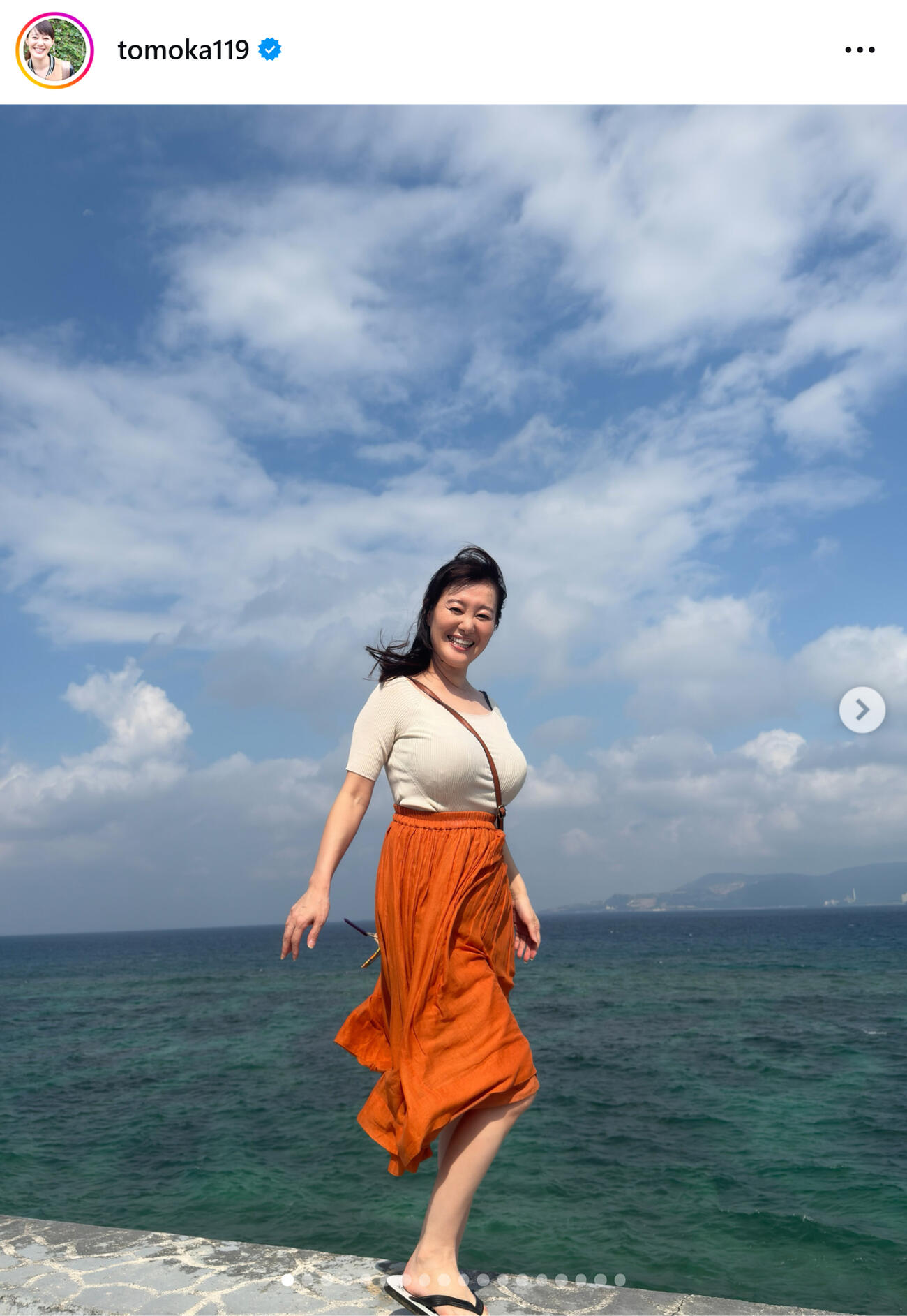 ラジオ沖縄竹中知華アナのインスタグラムから