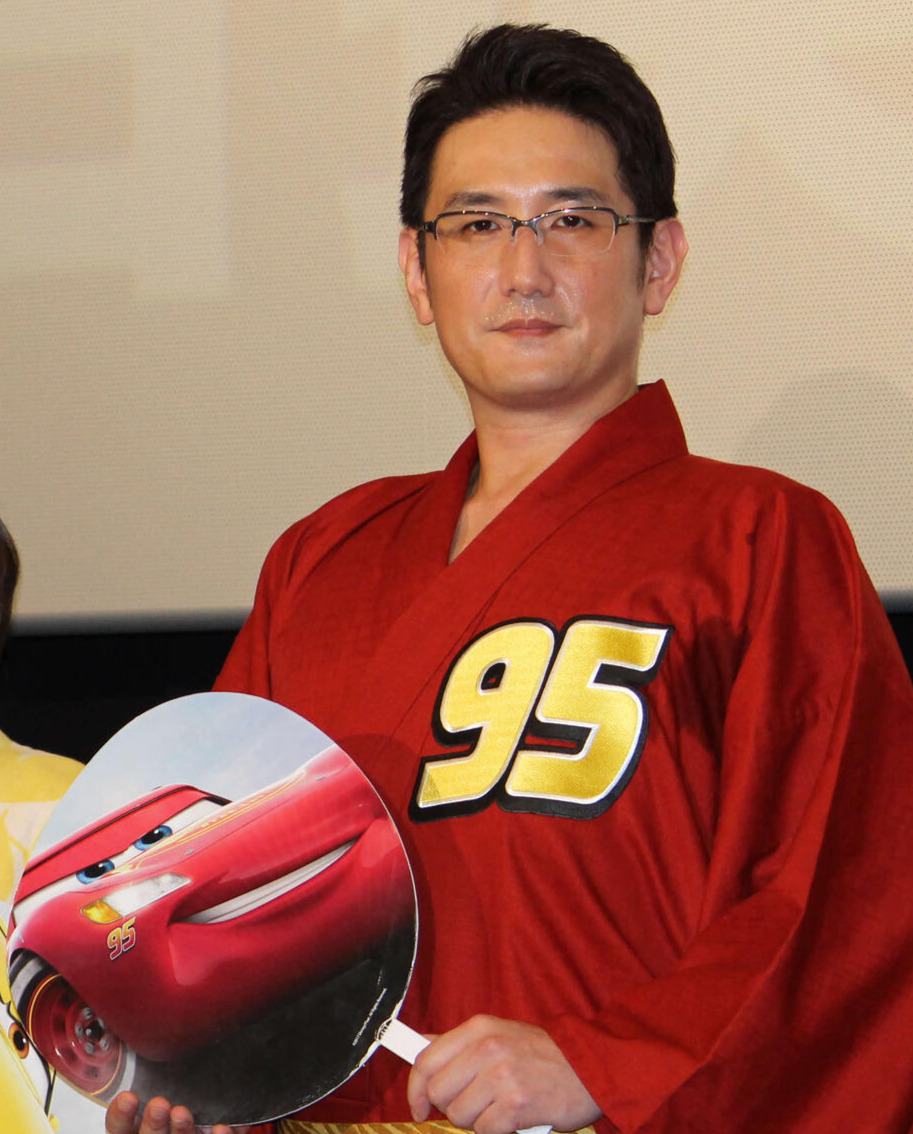 2017年7月、映画「カーズ／クロスロード」大ヒット御礼舞台あいさつに出席した土田大さん