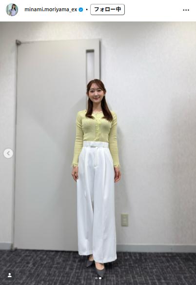 テレビ朝日の森山みなみアナのインスタグラムから