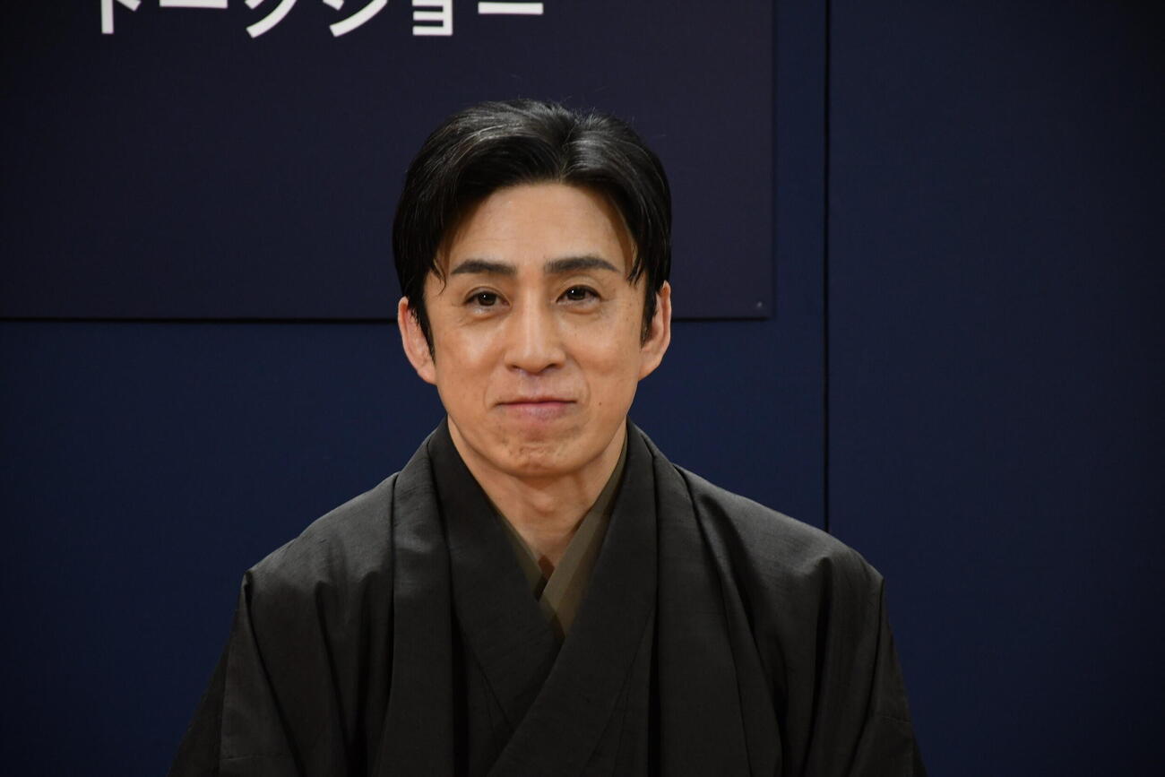 阪急うめだ本店での特別トークショーに出演した松本幸四郎（撮影・阪口孝志）