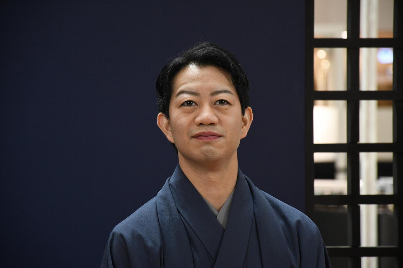 阪急うめだ本店での特別トークショーに出演した中村壱太郎（撮影・阪口孝志）