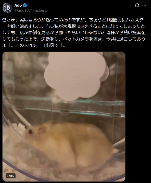 AdoのXから