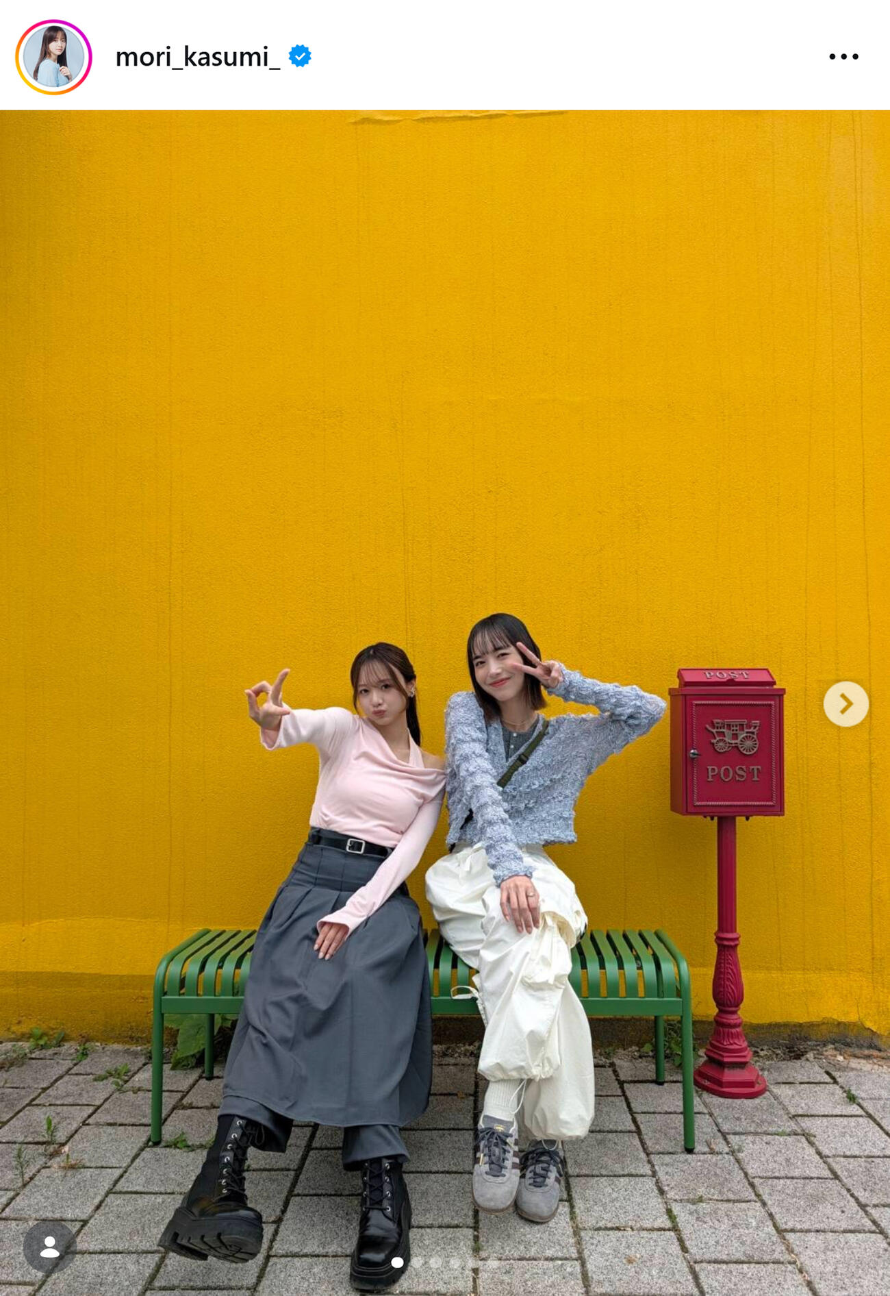 井桁弘恵と2ショット（森香澄のインスタグラムから）