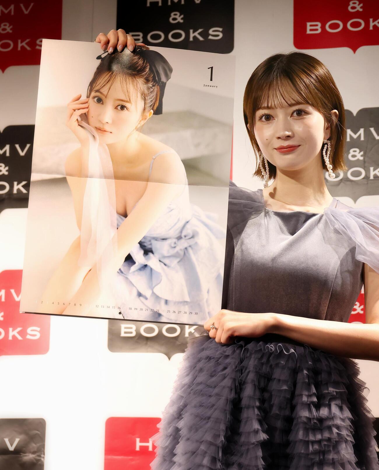 都内でカレンダー発売記念イベントを行った江籠裕奈（撮影・中島郁夫）