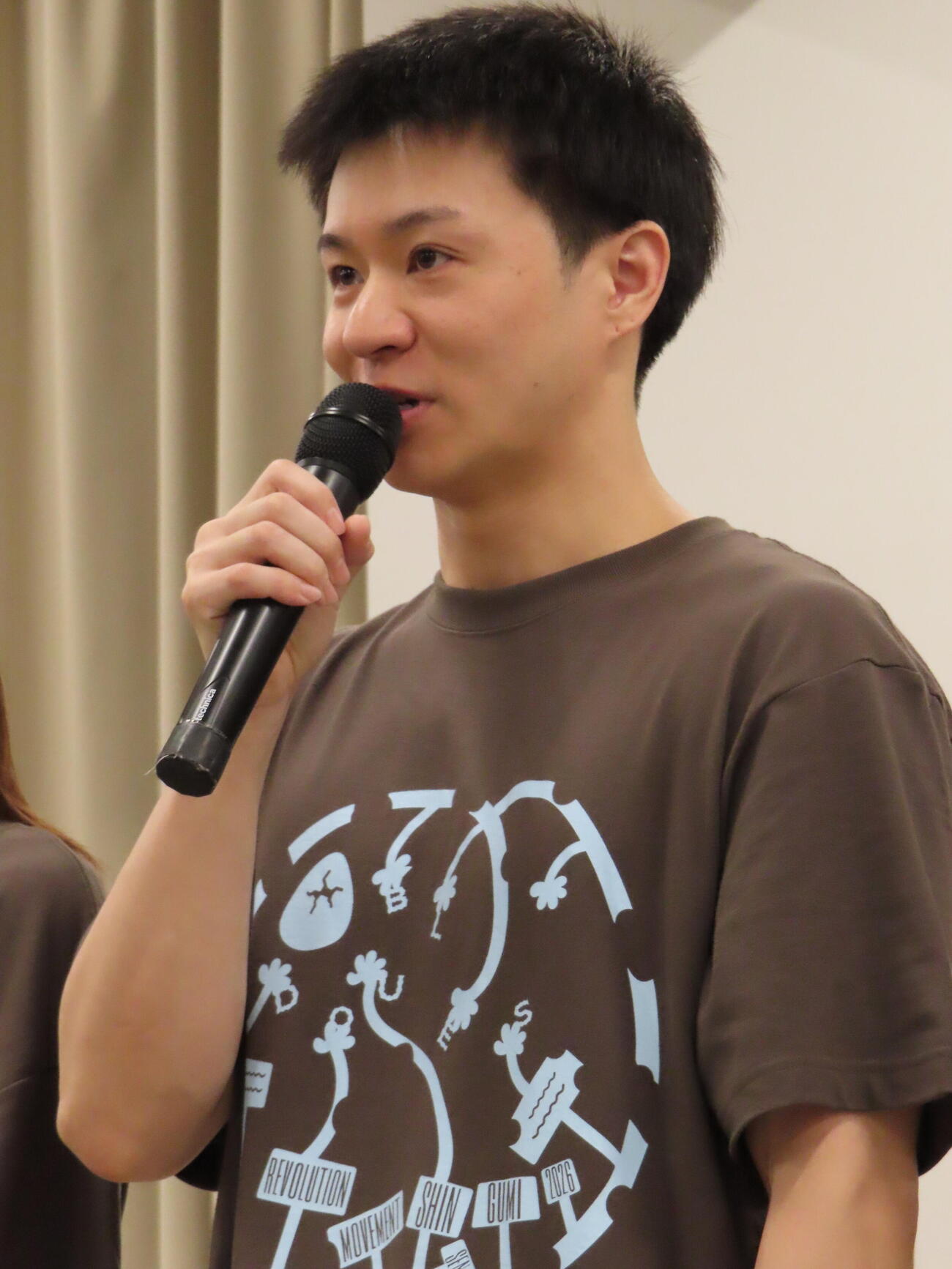 つかこうへい革命ミュージカル　ダブルス「飛龍伝」「幕末純情伝」の公開稽古に臨んだ高橋龍輝（撮影・鎌田良美）