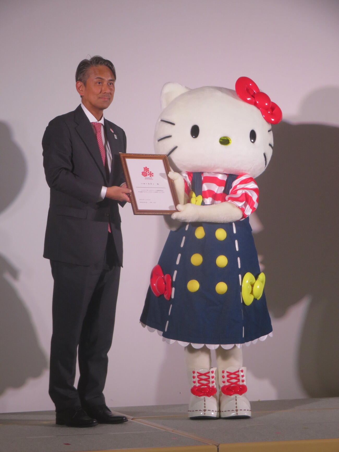 2027年ベオグラード国際博覧会日本館PRアンバサダーに就任したハローキティ（撮影・川田和博）