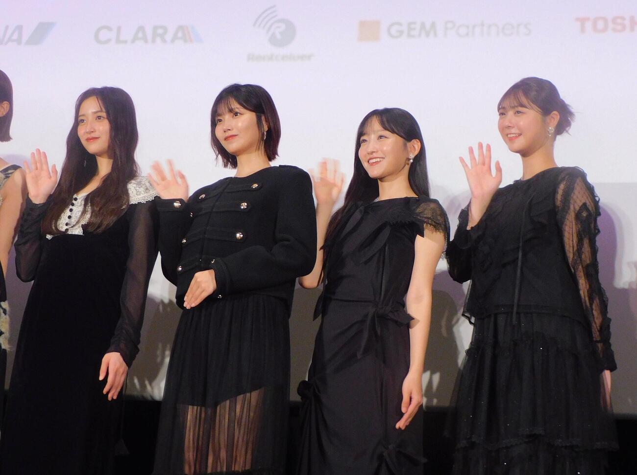 「第39回東京国際映画祭」映画「GROTESQQQUE－グロテスク－」舞台あいさつに登壇したキャスト（撮影・寺本吏輝）