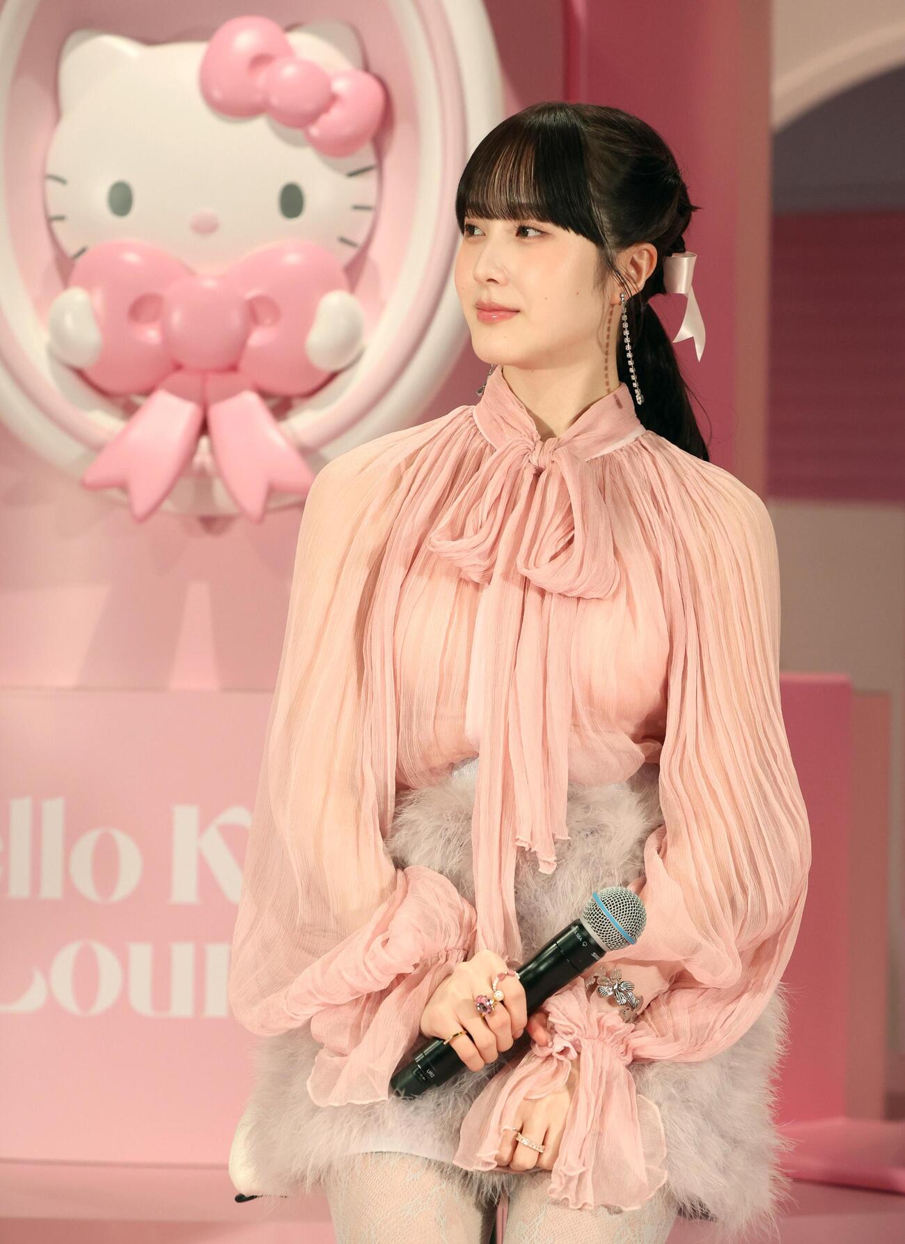 「Hello Kitty's Loung」プレス発表会に登場の本田紗来（撮影・黒川智章）