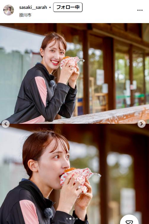 佐々木沙羅アナのインスタグラムから