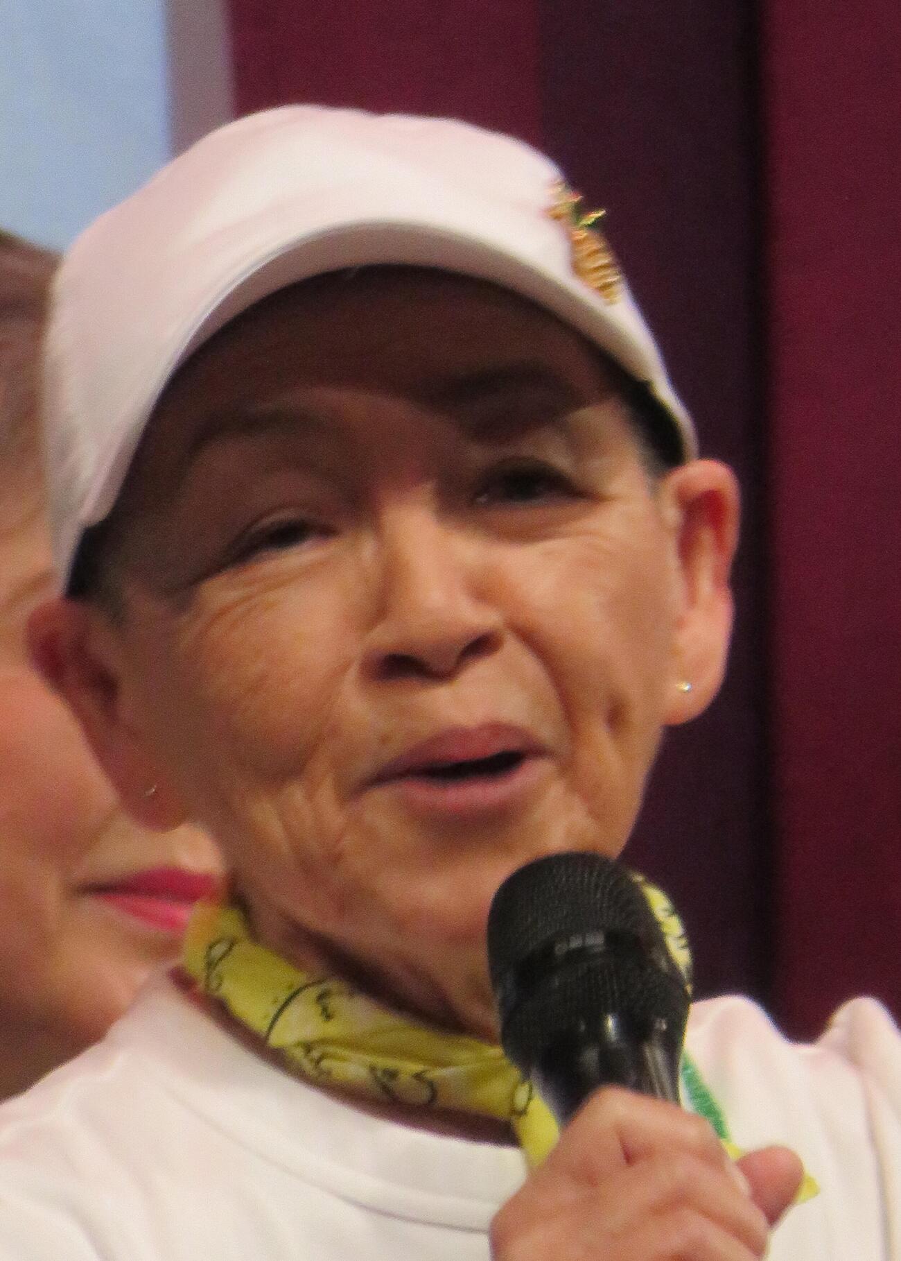日本歌手協会主催の音楽祭で歌唱する田代みどり（撮影・松本久）

