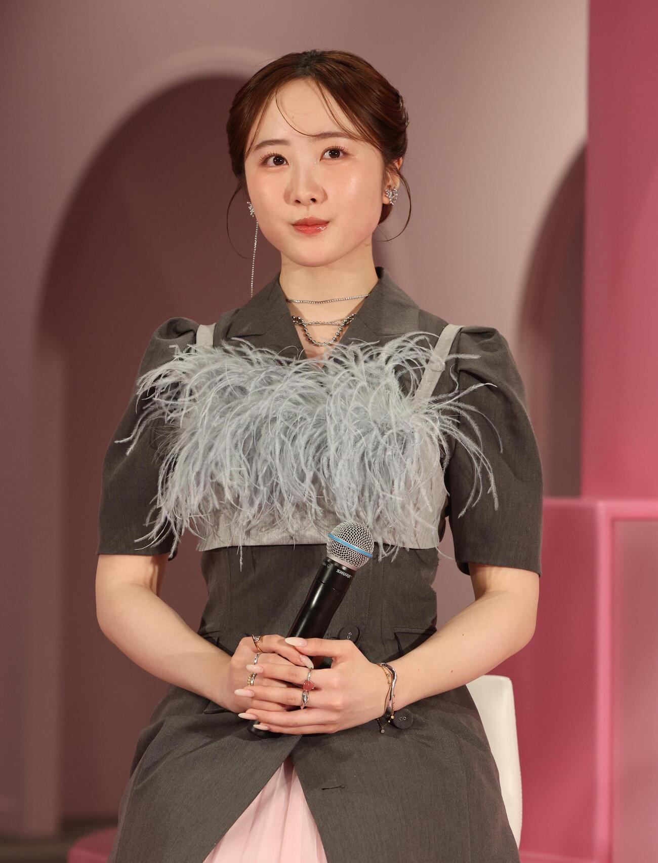 「Hello Kitty's Loung」プレス発表会に登場の本田望結（撮影・黒川智章）