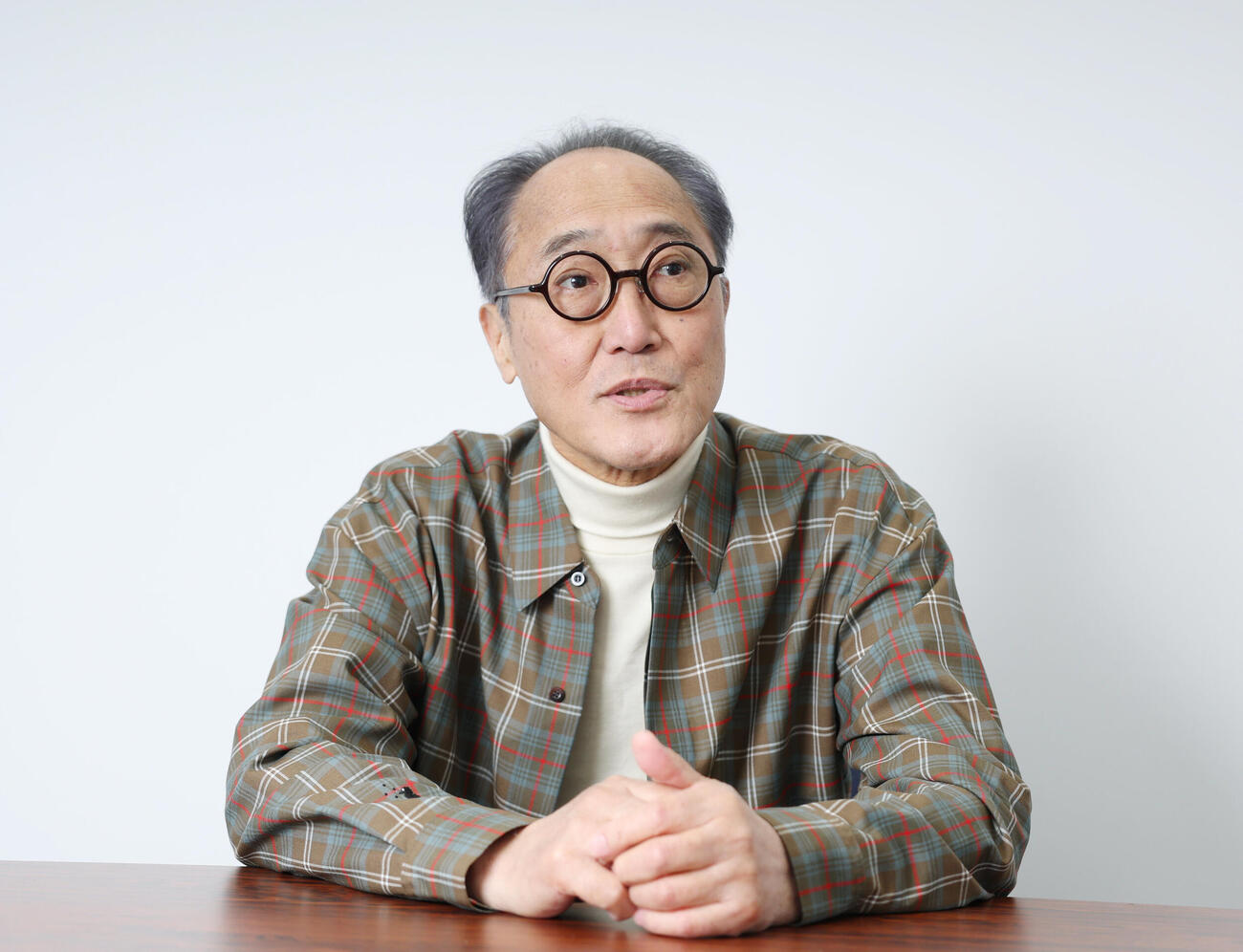 小泉八雲朗読の調べ「思ひ出の記～セツが語ったヘルンの怪談～」について語る佐野史郎（撮影・増田悦実）